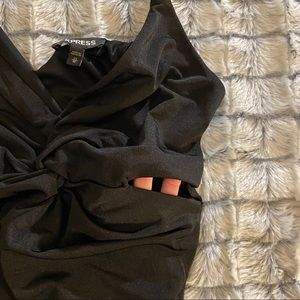 Express bodysuit with cut outs on side torso